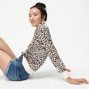 J. crew leopard print sweatshirt XS